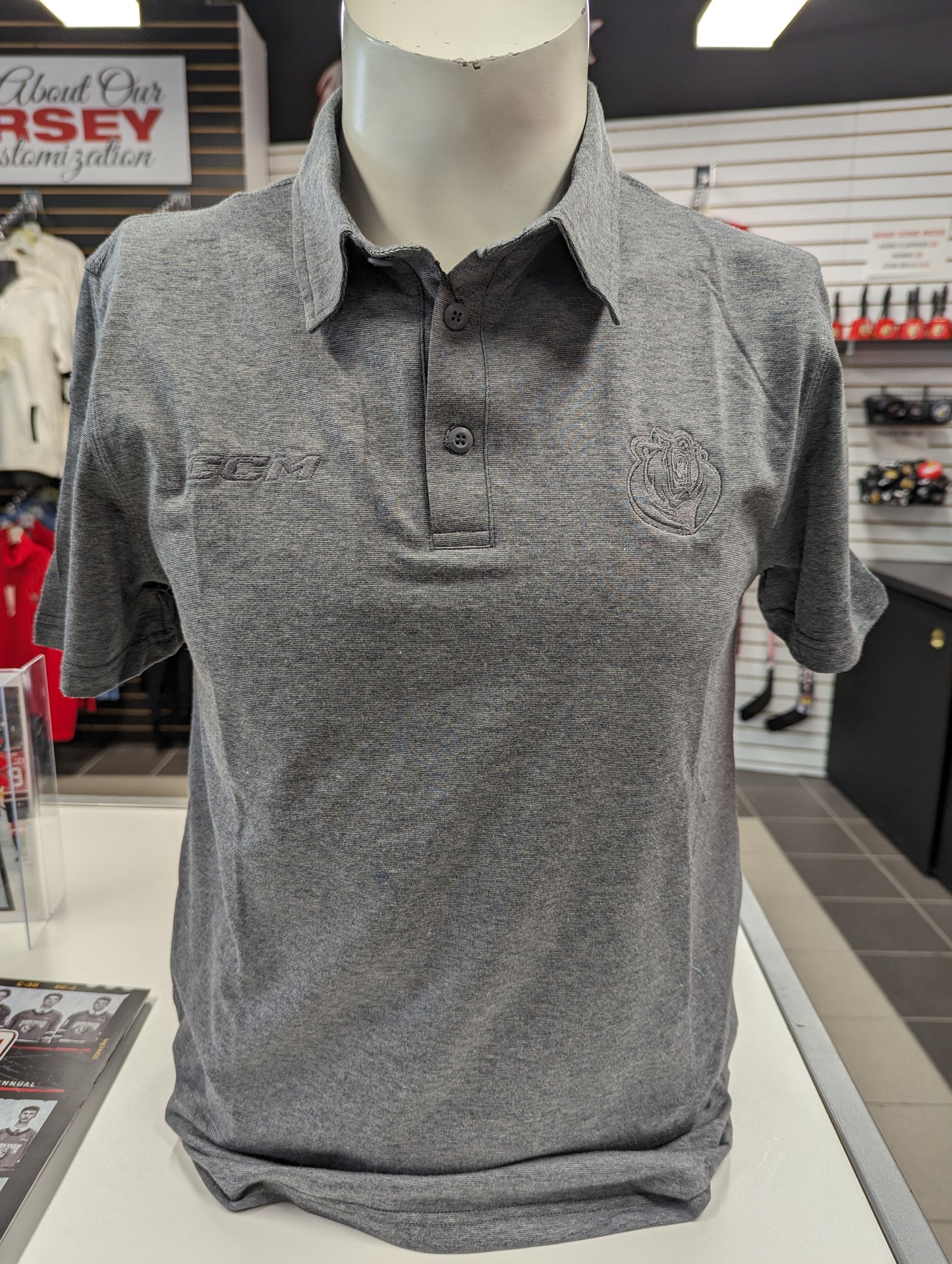 CCM Grey Attack Golf Shirts (Clearance - Final Sale)