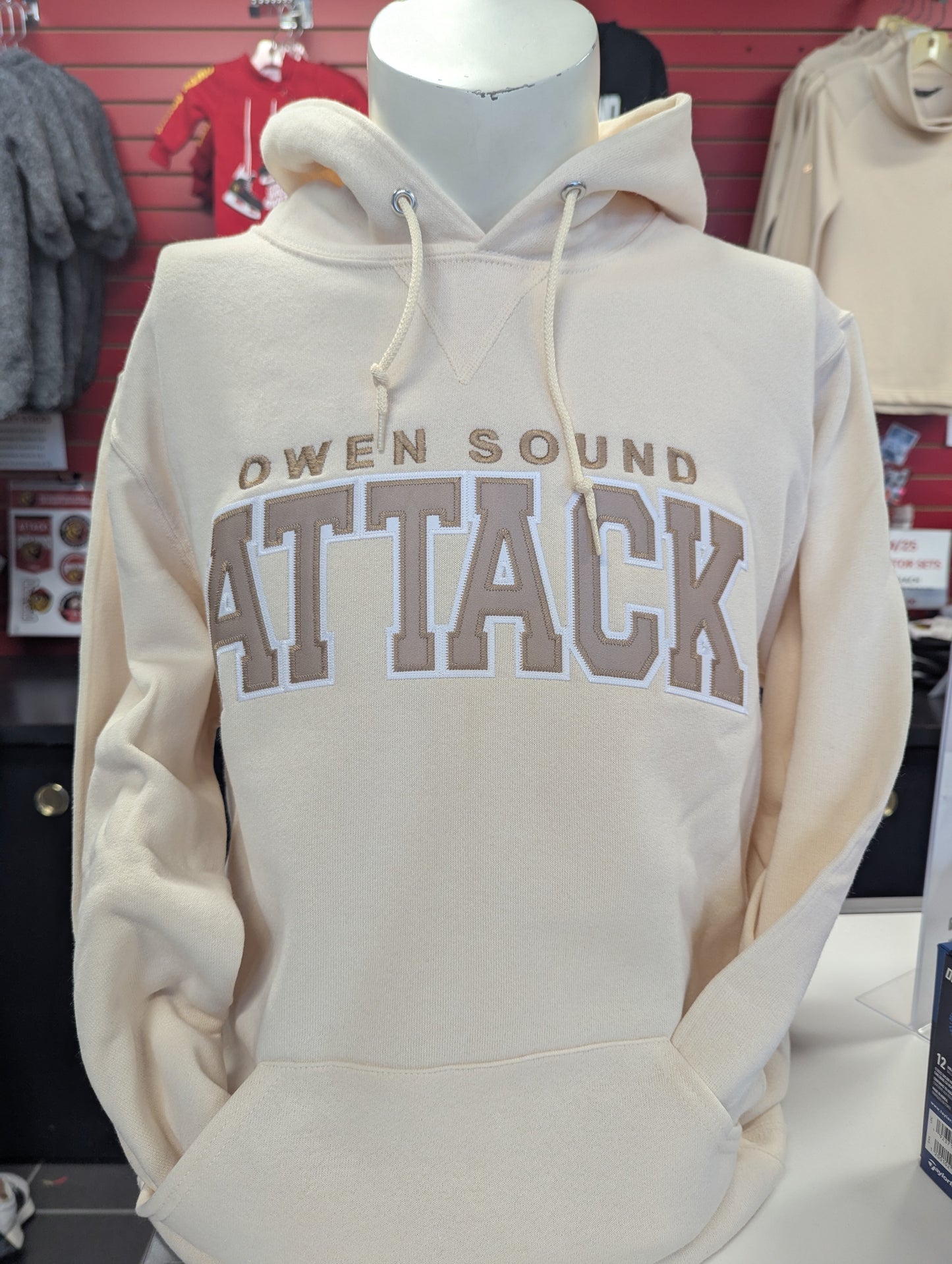 Attack Hotline Cream Hoodie
