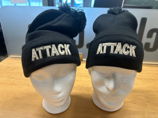 Attack Black Pom Pom Toques