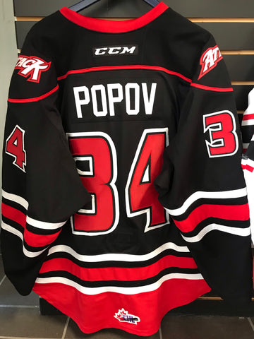 #34 Sergey Popov Game Worn Jersey